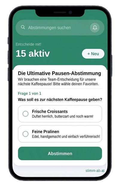 stimm ab! Widget Vorschau
